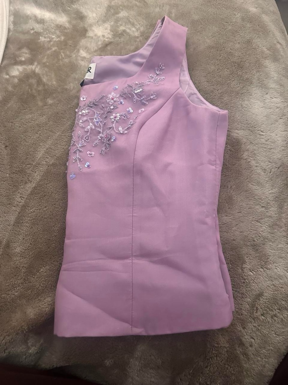 Vintage Kasper lilac purple beaded top